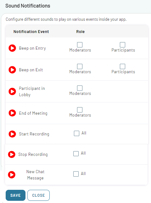 Configure sound Settings